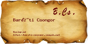 Baróti Csongor névjegykártya