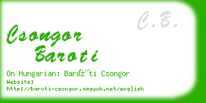 csongor baroti business card